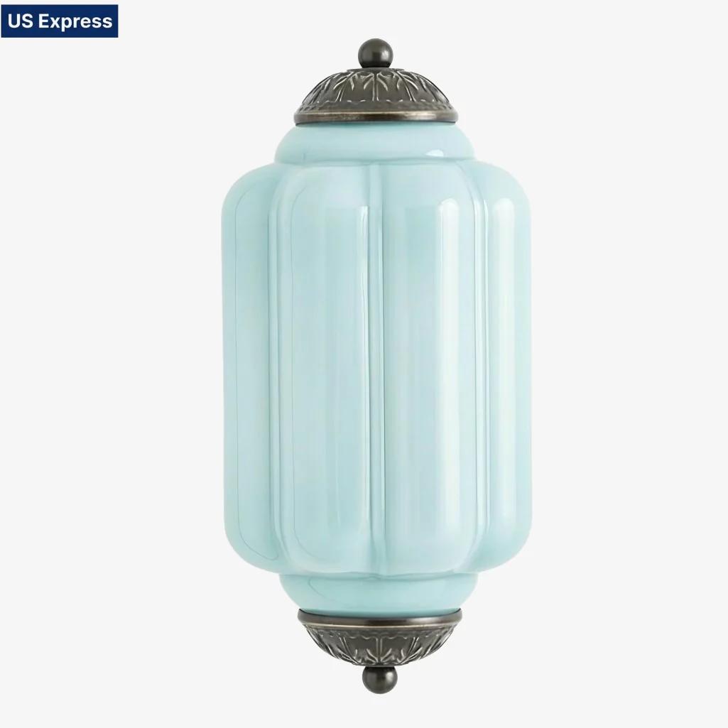 Aplique de pared Eloise vintage de vidrio lechoso festoneado: iluminación de acento moderna para baño y dormitorio