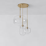 Load image into Gallery viewer, Lumivelle Pebble Glass Chandelier - 3-Light Modern Pendant Style
