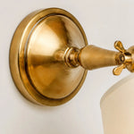Cargar imagen en el visor de la Galería, Vintage Brass Wall Sconce with Fabric Shade