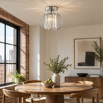 Load image into Gallery viewer, Geometric Crystal Ceiling Light with three frame finishes and a cage frame - New2609-1024519 interior scene