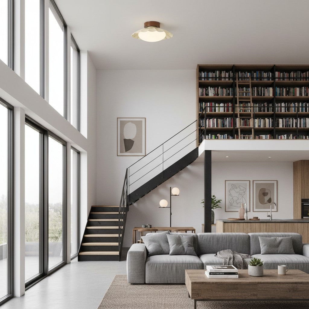 Plafonnier Nuage en Forme d'Éventail Oribela - Design Métallique Moderne et Minimaliste pour Salons et Chambres