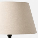 Load image into Gallery viewer, Turned-Wood Floor Lamp with Fabric Shade