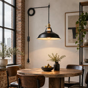 Farmhouse Plug-In Pendant with an on/off switch and shade colour choices - New2609-1024609 interior scene
