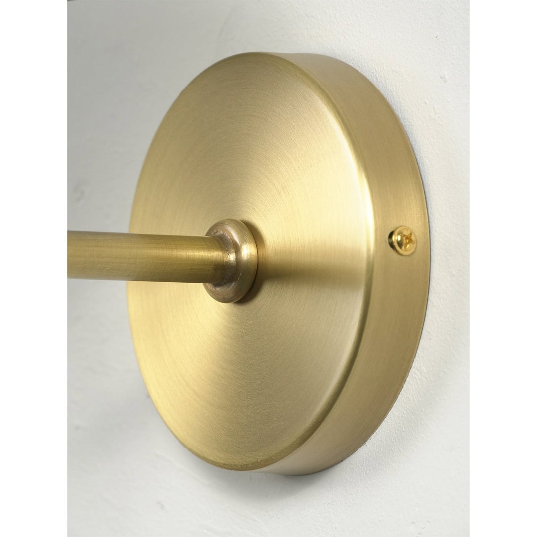 Gilda Fabric Drum Shade Wall Sconce - Modern Brass Accent Light for Bedroom and Hallway