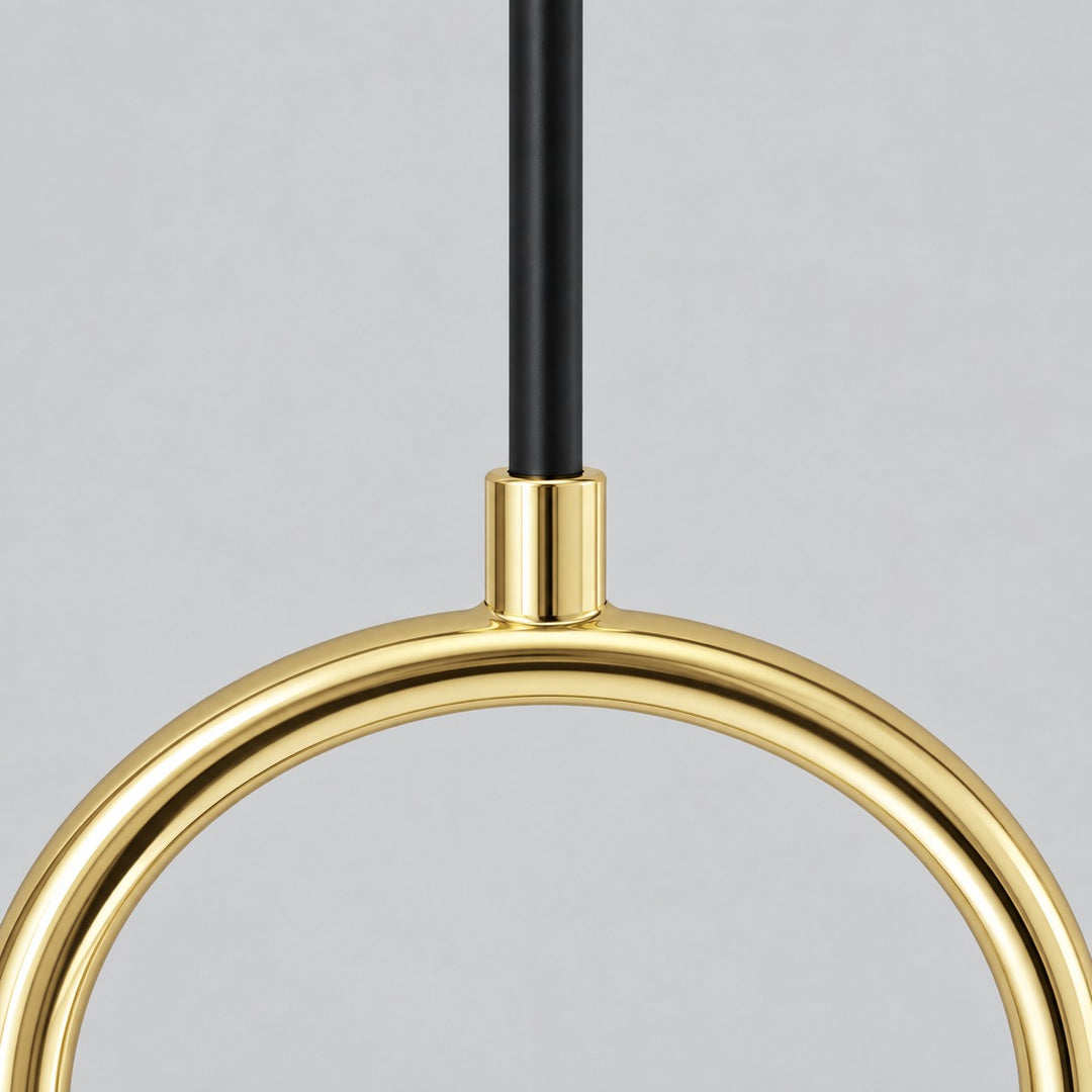 Pearl Glass Sphere Brass Plug-In Pendant