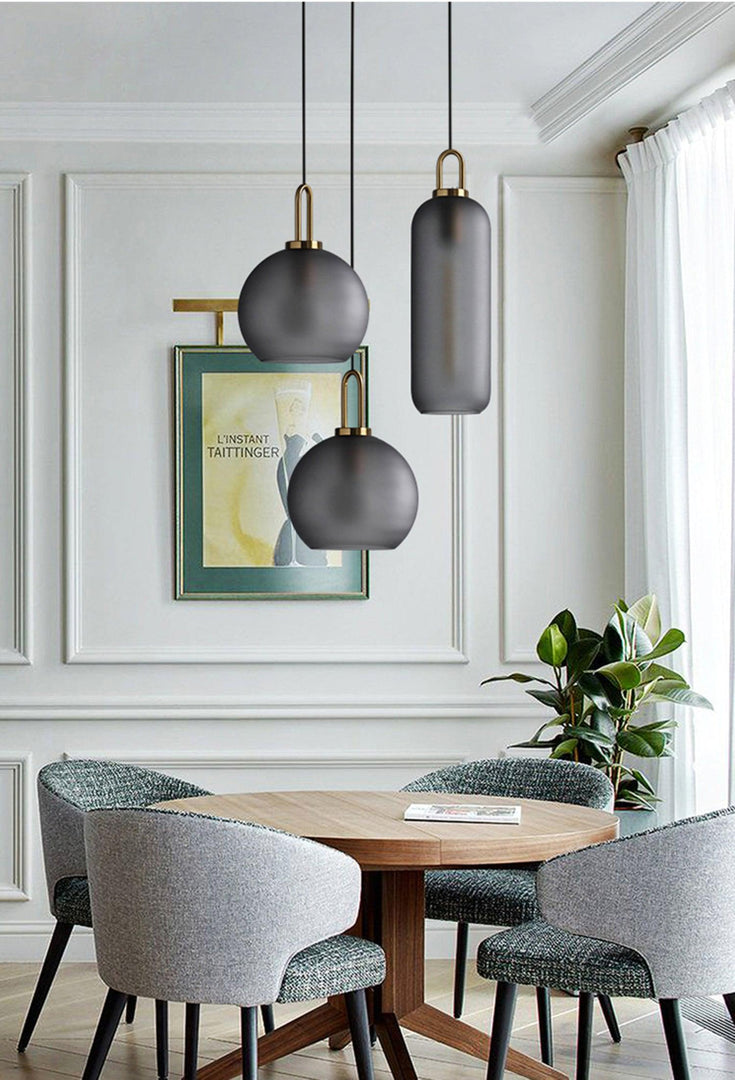 Copper-Plated Glass Plug-In Swag Pendant