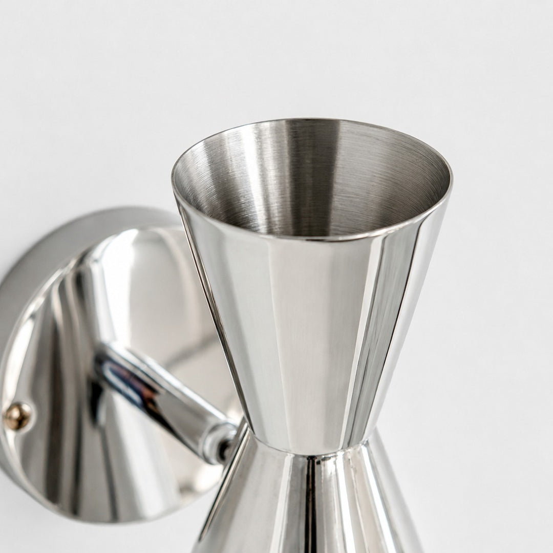 Polished Bauhaus Cone Wall Sconce