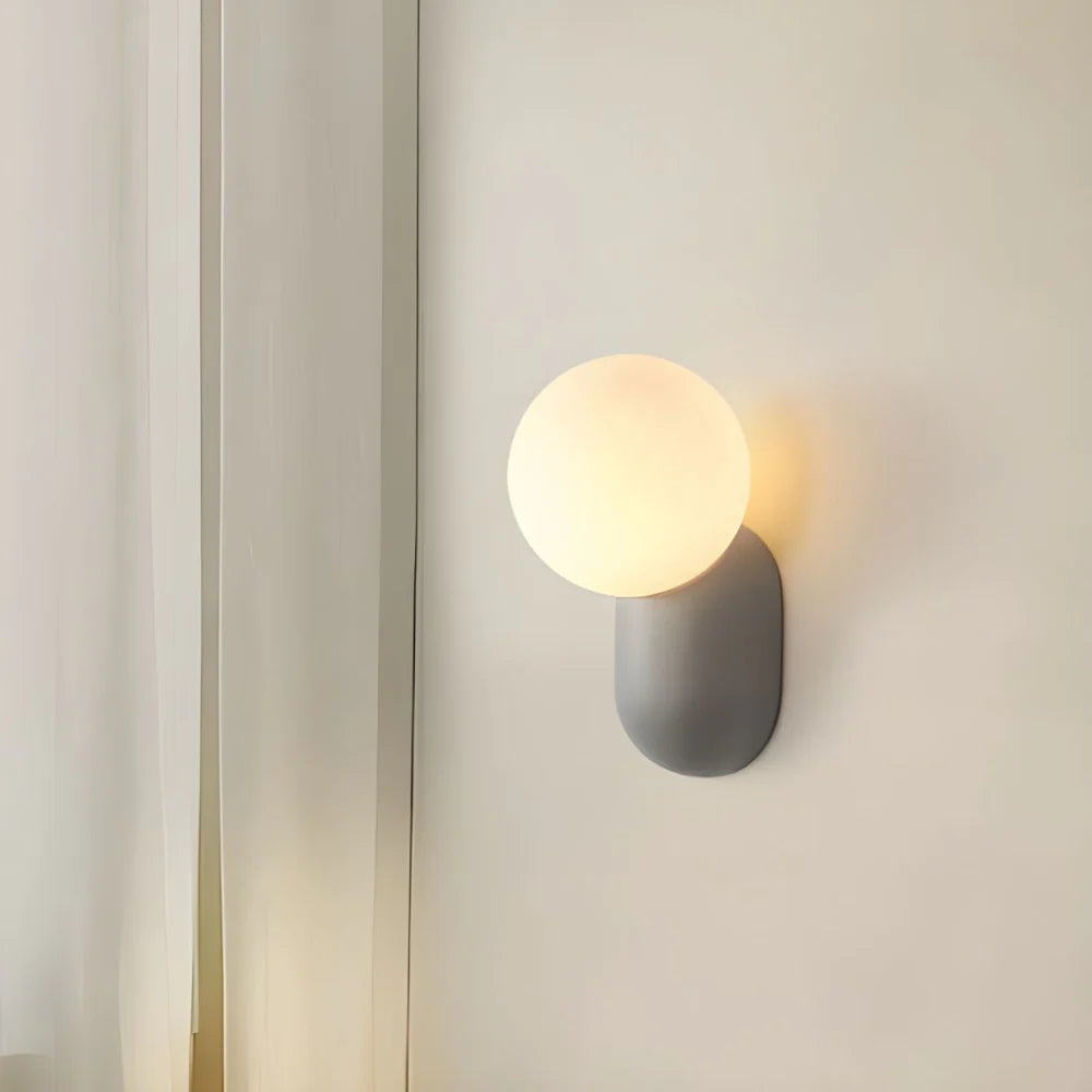 Luma Nordic Glass Orb Wall Light