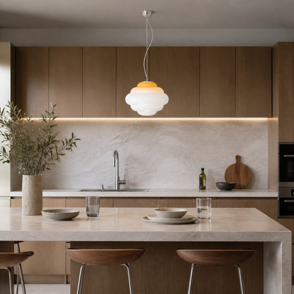 Gossax Cloud Glass Shaped Pendant Light - Nordic Style for Dining Room and Kitchen Island