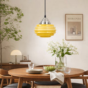 Cirren Decorative Glass Pendant Light - Multi-layer Colored Hanging Lamp for Bedroom Lighting