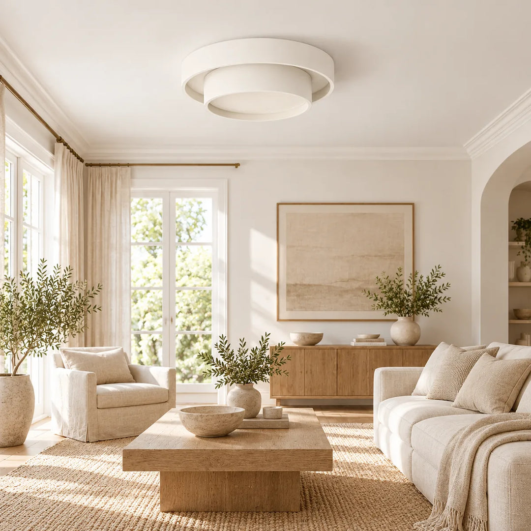 Round Flush Light for a Kitchen or a Bedroom