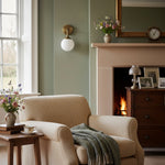 Load image into Gallery viewer, Glorica Glass Wall Sconce - Frosted Globe Light with Brass Fixture
