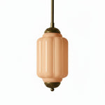 Cargar imagen en el visor de la Galería, Lámpara colgante Eloise de vidrio lechoso festoneado de inspiración vintage: lámpara de acento moderna para cocina y dormitorio.
