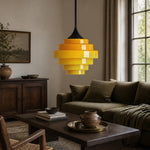 Charger l'image dans la visionneuse de galerie, Sanenos Gradient Glass Pendant Light – Retro Geometric Design