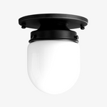 Cargar imagen en el visor de la Galería, Opalume Glass Flush Mount Ceiling and Wall Light - Art Deco Small Globe Fixture
