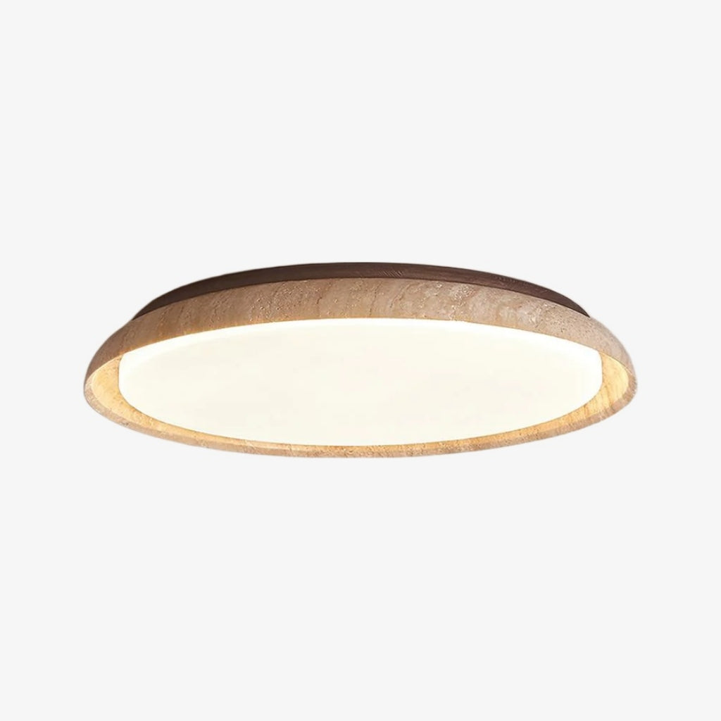 Plafonnier rond Torvella à disque sculptural - Éclairage naturel moderne pour chambre