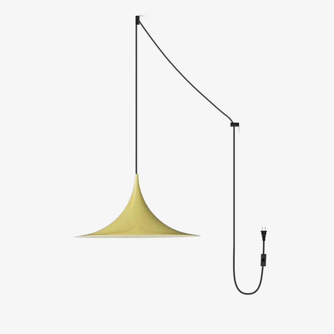 Arch-Shaped Aluminum Plug-In Pendant Light