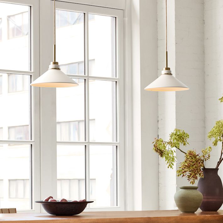 Aurenza Modern Farmhouse  Cone Pendant Light – Dimmable Kitchen and Entryway Lighting