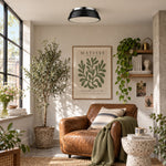 Charger l'image dans la visionneuse de galerie, Metal Flush Mount Ceiling Fixture with Frosted Diffuser