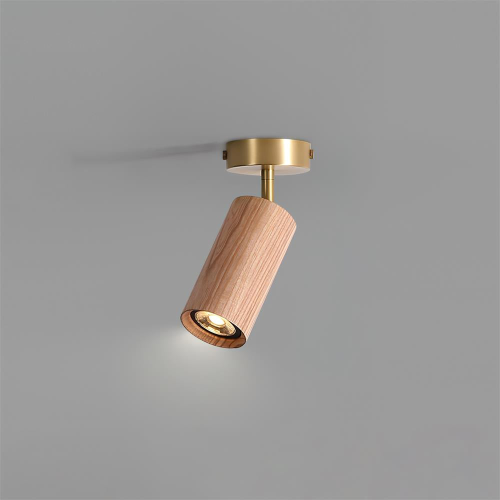 Iluminación de riel de madera Thio