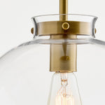 Load image into Gallery viewer, Sterling Minimalist Glass Pendant Collection - Vintage Brass Lighting Design

