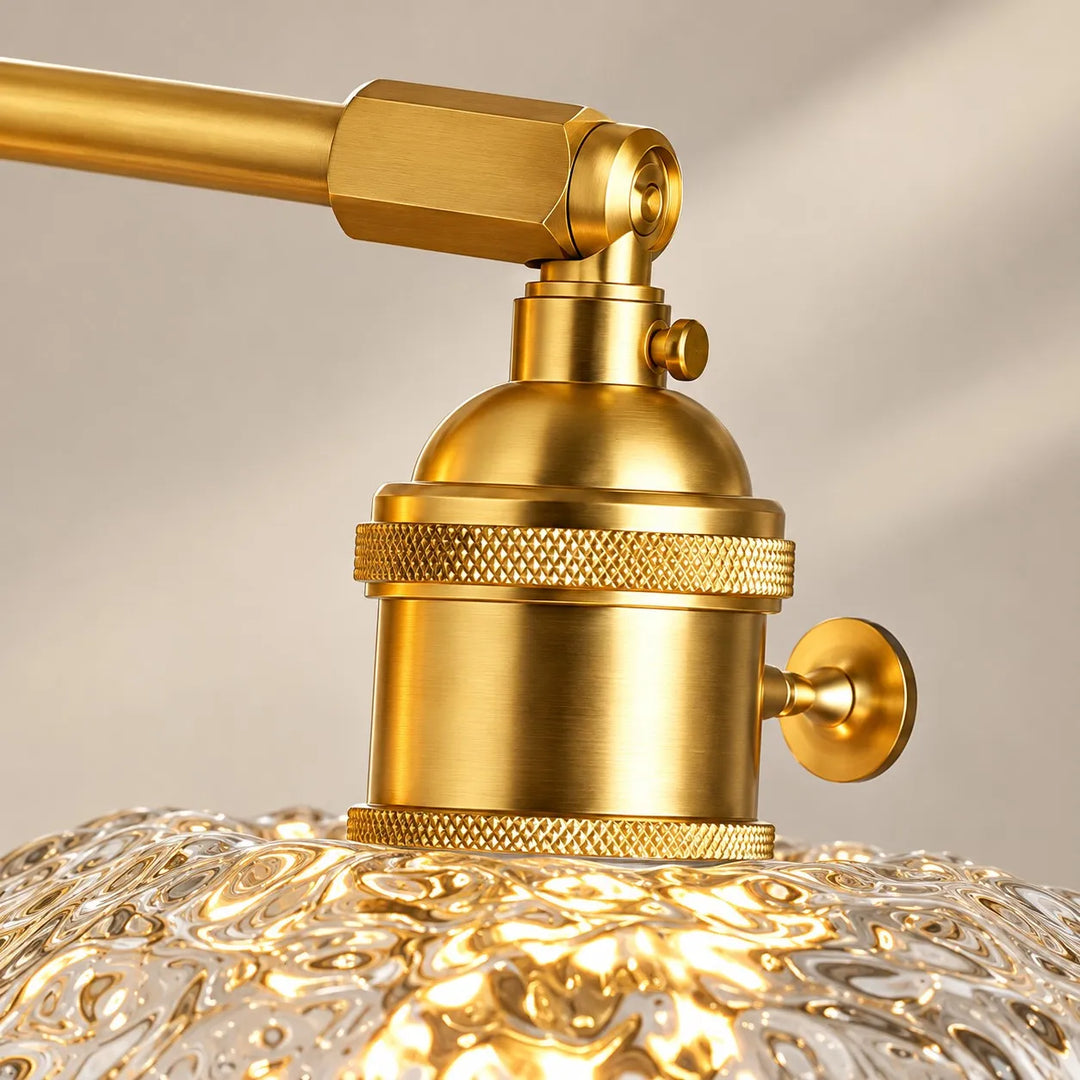 Nordic Rippled Textured Glass Wall Light