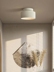 Resin Ceiling Light - Wabi Sabi Beige Flush Light for Nordic Interiors