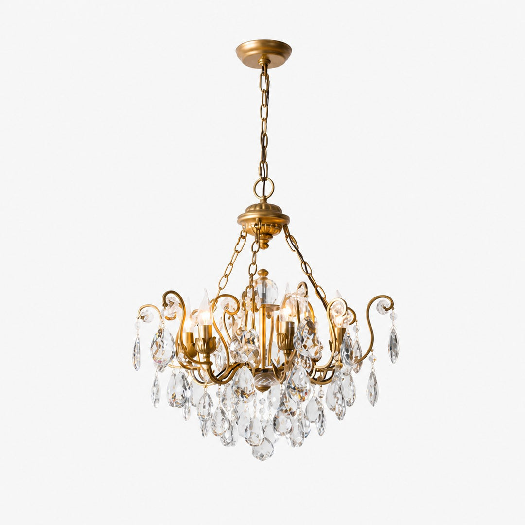 French Country Crystal Basket Chandelier