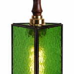 Bild in Gallery-Viewer laden, Green textured glass shade detail