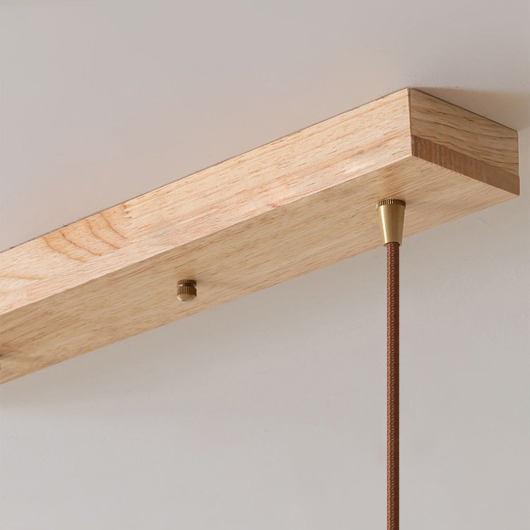 Lampe à suspension en verre et corde de chanvre