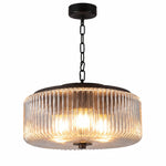 Load image into Gallery viewer, Coffee pendant ribbed glass ceiling lamp