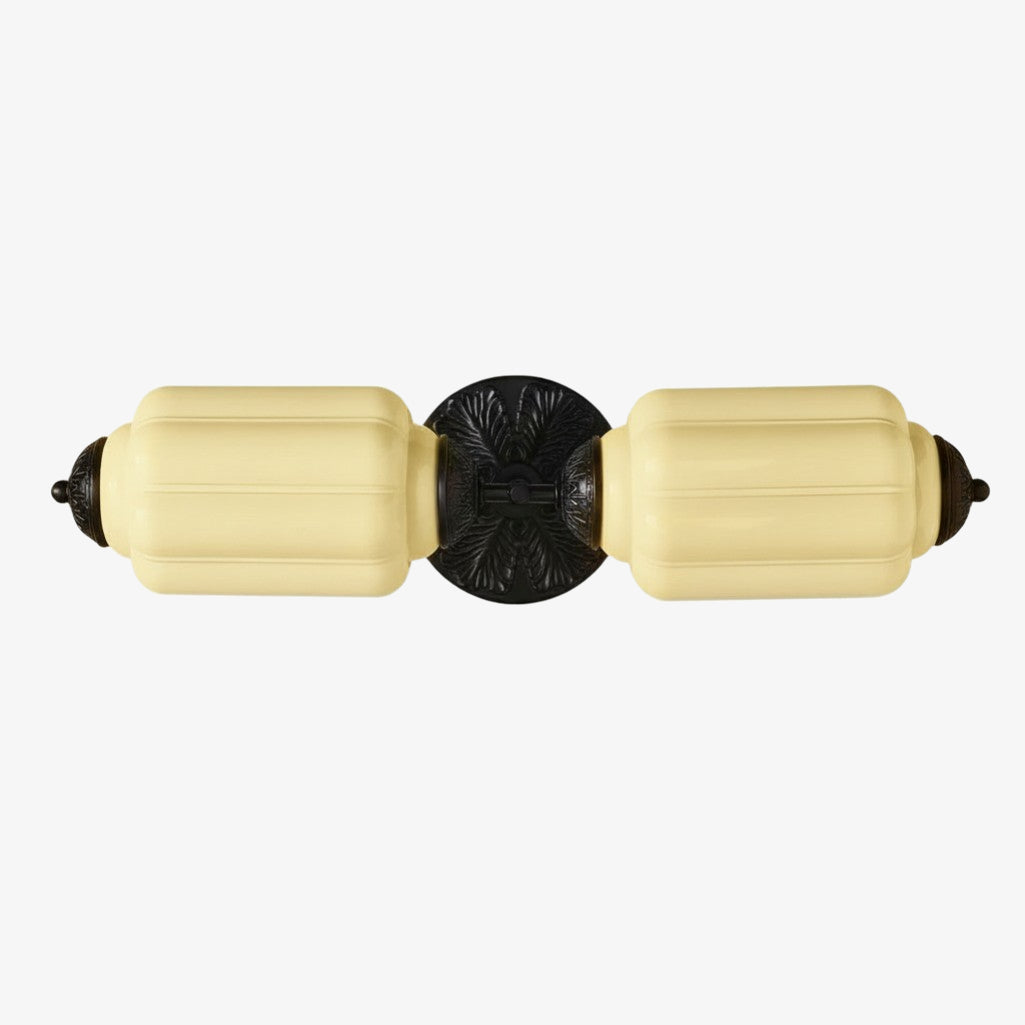 Eloise Vintage Scalloped Milk Glass Wall Sconce - Modern Accent Lighting for Bathroom and Bedroom
