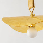 Load image into Gallery viewer, Curved brass shade edge and E27 lamp holder detail