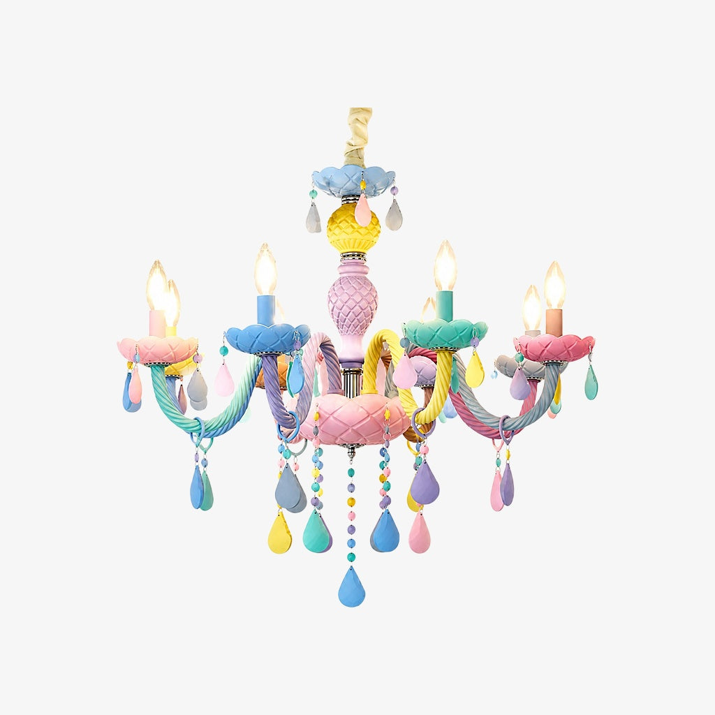 Colorful Metal Kids Room Chandelier for Bedroom