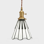 Load image into Gallery viewer, Single fluted shade piano note pendant light