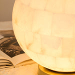 Load image into Gallery viewer, Alabaster Ball Table Lamp