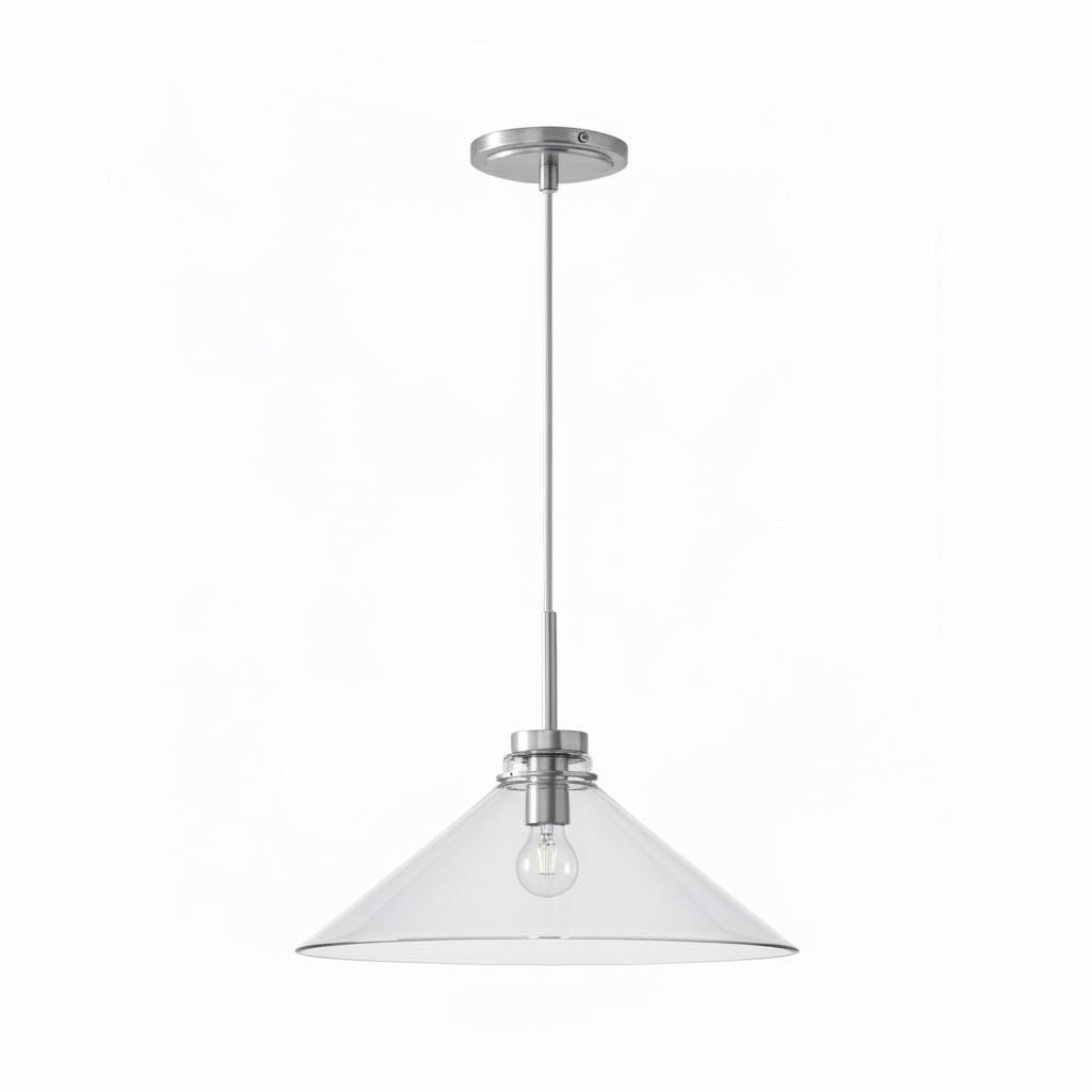 Aurenza Modern Farmhouse  Cone Pendant Light – Dimmable Kitchen and Entryway Lighting