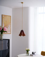 Charger l&#39;image dans la visionneuse de galerie, Bellina Wave-Edge Glass Pendant Lamp — Organic Contemporary Style for Dining &amp; Living
