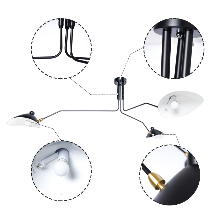 Lampe de Plafond Arclume Arc – Design Sculptural avec Bras Réglables pour Espaces Modernes N43