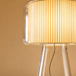 Load image into Gallery viewer, Natural Glass Table Lamp With Fabric Shade