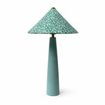 Bild in Gallery-Viewer laden, Liberty floral shade ceramic table lamp on a white background