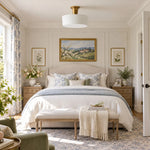 Cargar imagen en el visor de la Galería, Modern Brass Fabric Flush Mount Ceiling Light