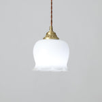 Load image into Gallery viewer, Brass Resin Petal Plug-In Pendant