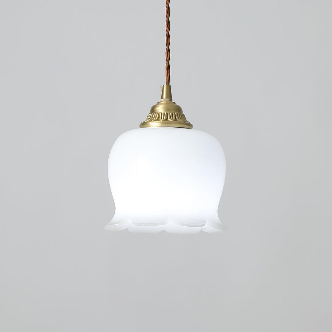 Brass Resin Petal Plug-In Pendant