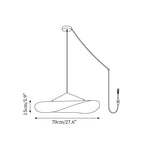 Charger l'image dans la visionneuse de galerie, White Silk Cloth Plug-In Pendant Lamp