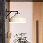 Cargar imagen en el visor de la Galería, Aplique de pared minimalista para exterior Hanton: aplique industrial de metal mate para espacios modernos
