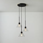 Charger l&#39;image dans la visionneuse de galerie, Lustre conique à 3 lumières Conica - Suspension sculpturale en verre de style moderne
