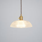 Charger l'image dans la visionneuse de galerie, Polished Brass Domed Glass Plug-In Pendant