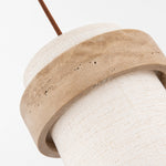 Cargar imagen en el visor de la Galería, Travertine and fabric shade detail