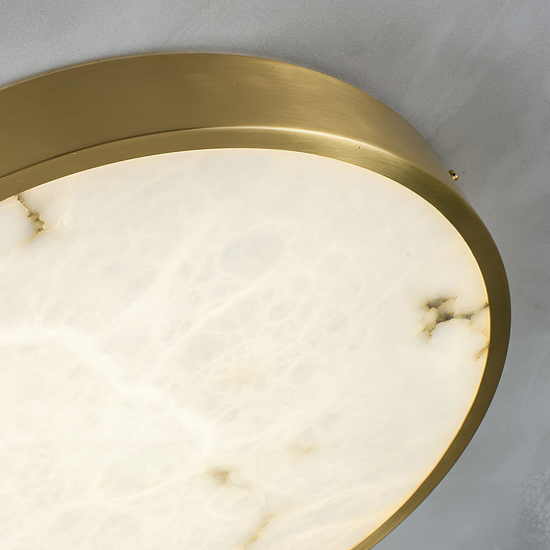 Luz de Techo Empotrada Geométrica de Alabastro